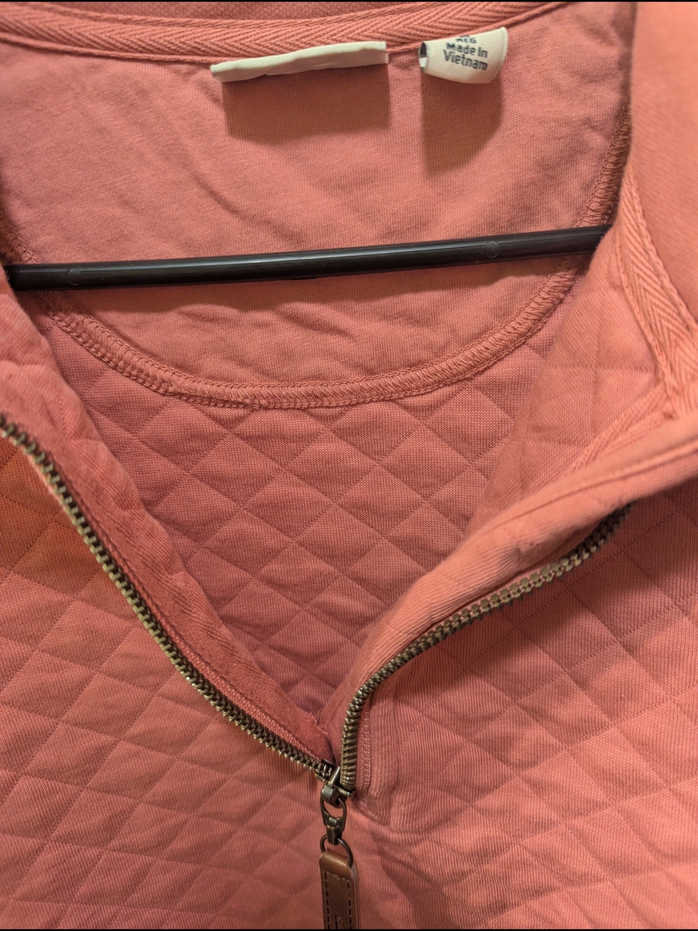 L.L.Bean Quilted Pullover Sweatshirt in Rose Pink - Picture 9 of 9